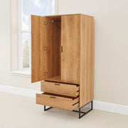 Belluno Industrial Style 2 Door 2 Drawer Wardrobe