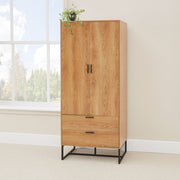 Belluno Industrial Style 2 Door 2 Drawer Wardrobe