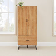 Belluno Industrial Style 2 Door 2 Drawer Wardrobe