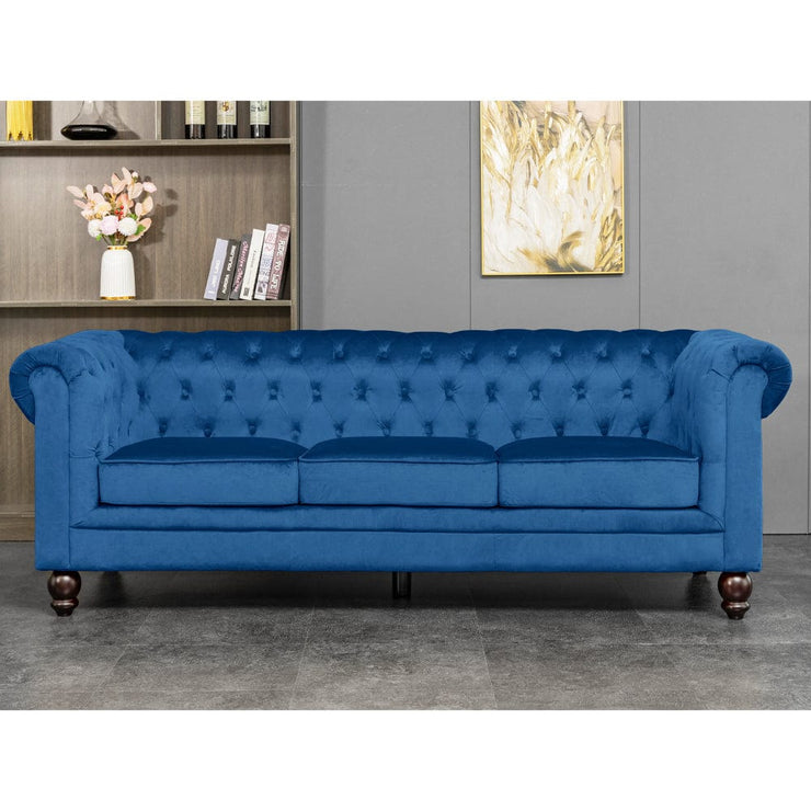 Chesterfield 3+2 Seater Velvet Sofa Set