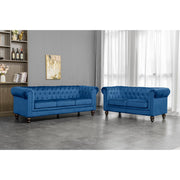 Chesterfield 3+2 Seater Velvet Sofa Set