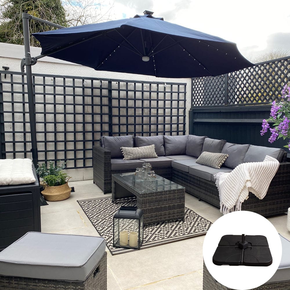 Roma 3M Solar LED Cantilever Parasol Furniture Maxi