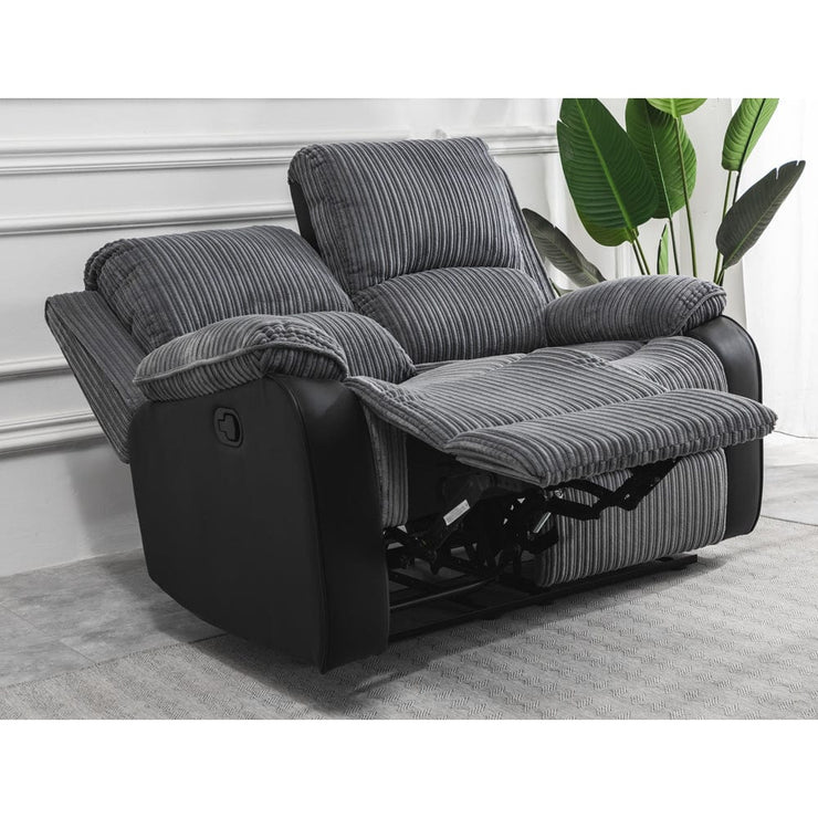 Boston 3+2+1 Grey Plush Fabric Recliner Sofa Set