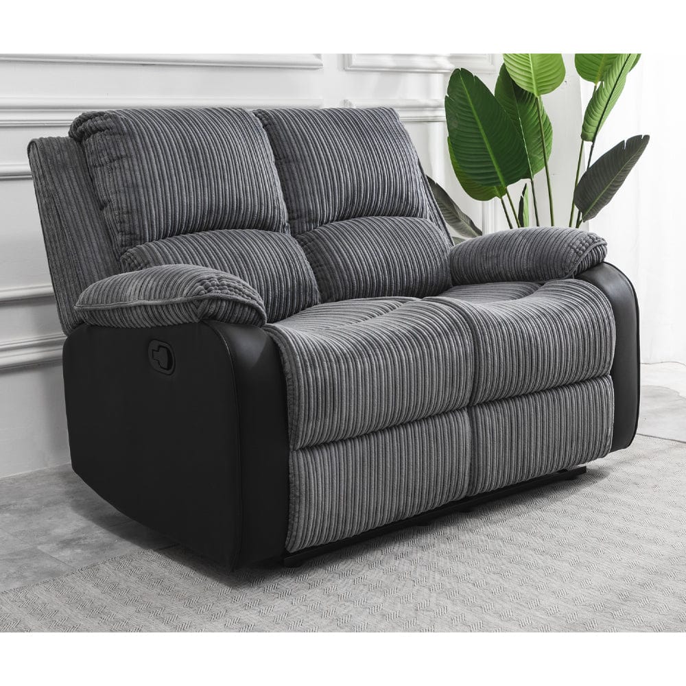 Boston Grey Plush Fabric Seater Recliner