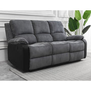 Boston 3+2+1 Grey Plush Fabric Recliner Sofa Set