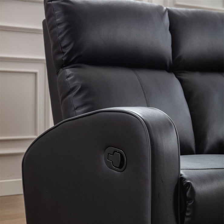 Boston 3+2+1 Black Leather Recliner Sofa Set, Living Room Furniture, Furniture Maxi, Furniture Maxi