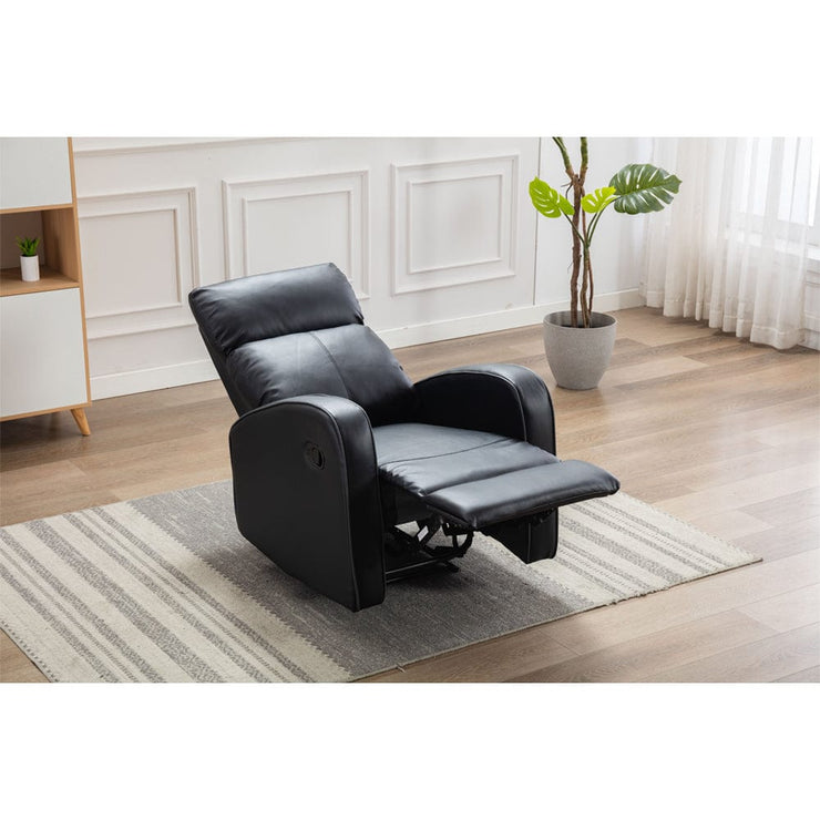 Boston 3+2+1 Black Leather Recliner Sofa Set, Living Room Furniture, Furniture Maxi, Furniture Maxi