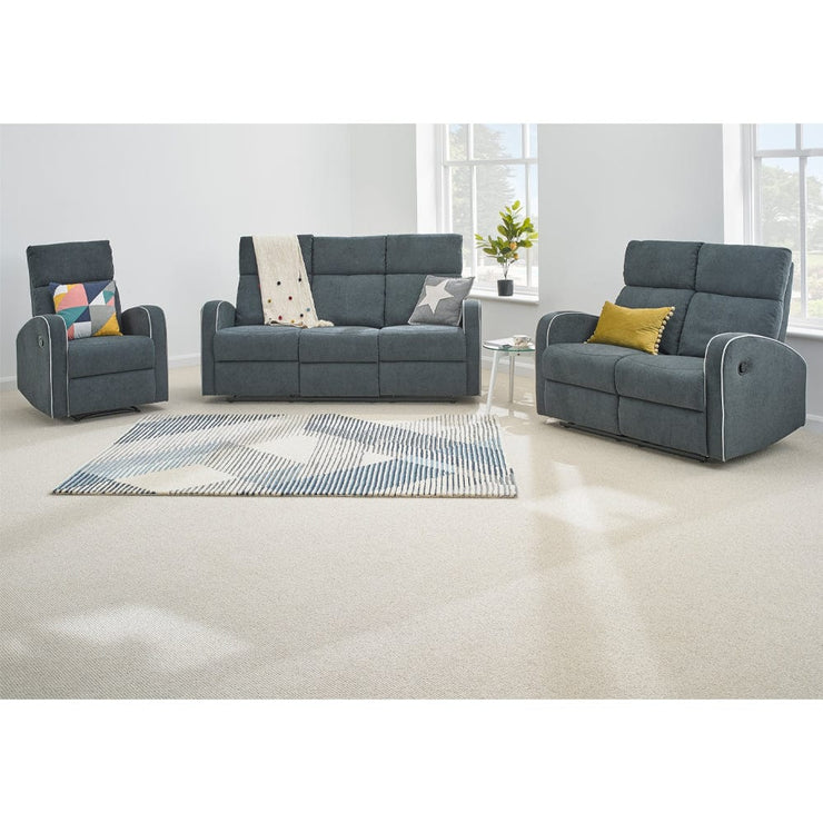 Boston 3+2+1 Dark Grey Fabric Recliner Sofa Set
