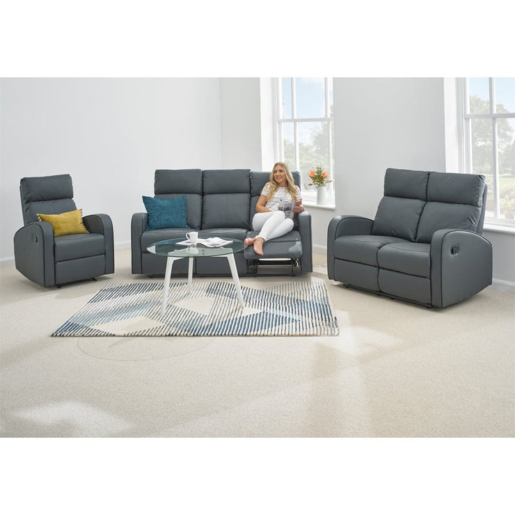 Boston 3+2+1 Dark Grey Leather Recliner Sofa Set, Living Room Furniture, Furniture Maxi, Furniture Maxi