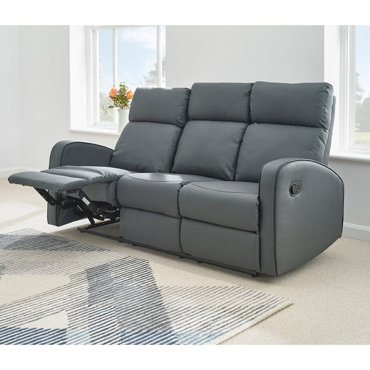 Boston 3+2+1 Dark Grey Leather Recliner Sofa Set, Living Room Furniture, Furniture Maxi, Furniture Maxi