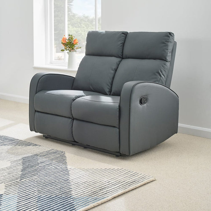 Boston 3+2+1 Dark Grey Leather Recliner Sofa Set, Living Room Furniture, Furniture Maxi, Furniture Maxi