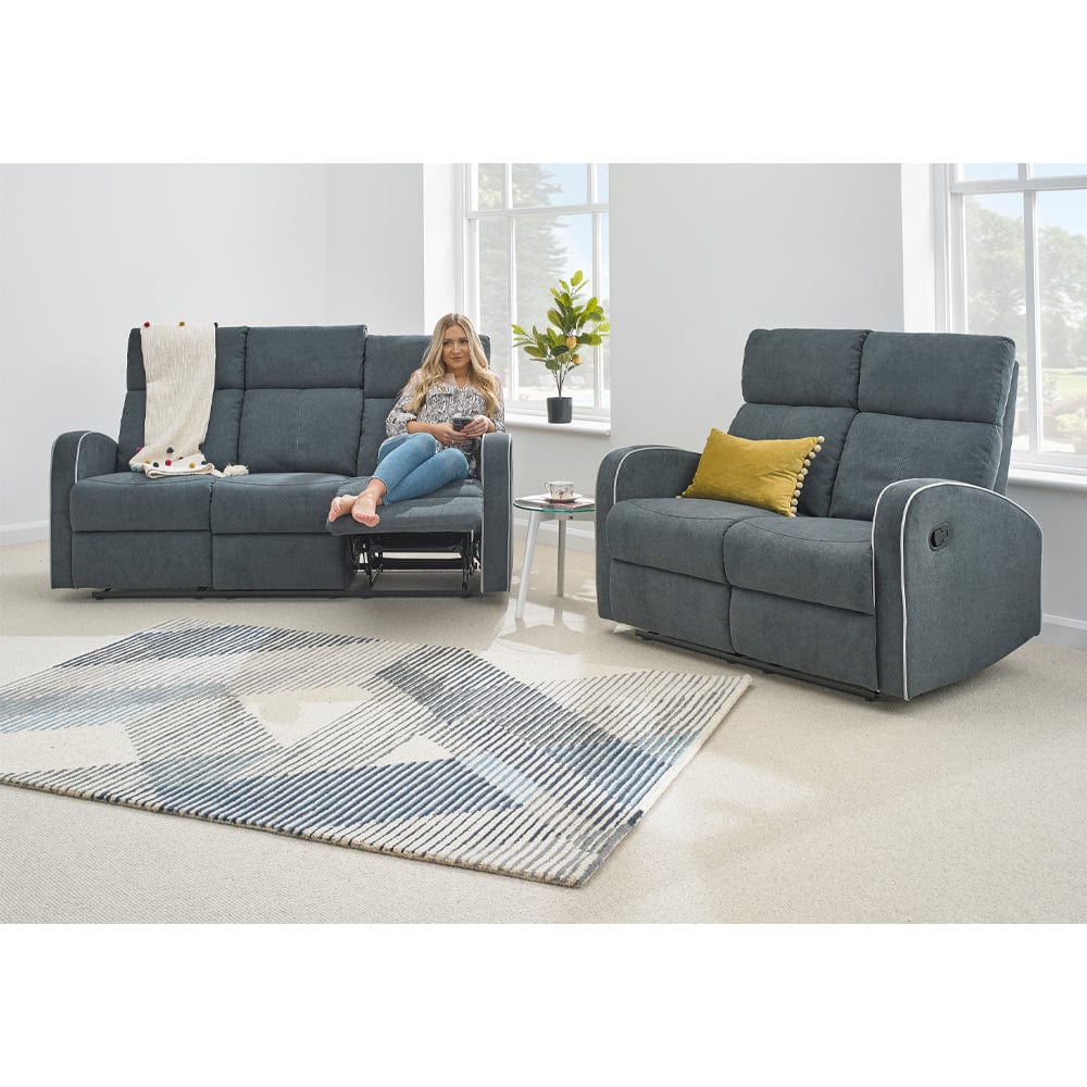 Boston 3+2 Dark Grey Fabric Recliner Sofa Set, Living Room Furniture, Furniture Maxi, Furniture Maxi