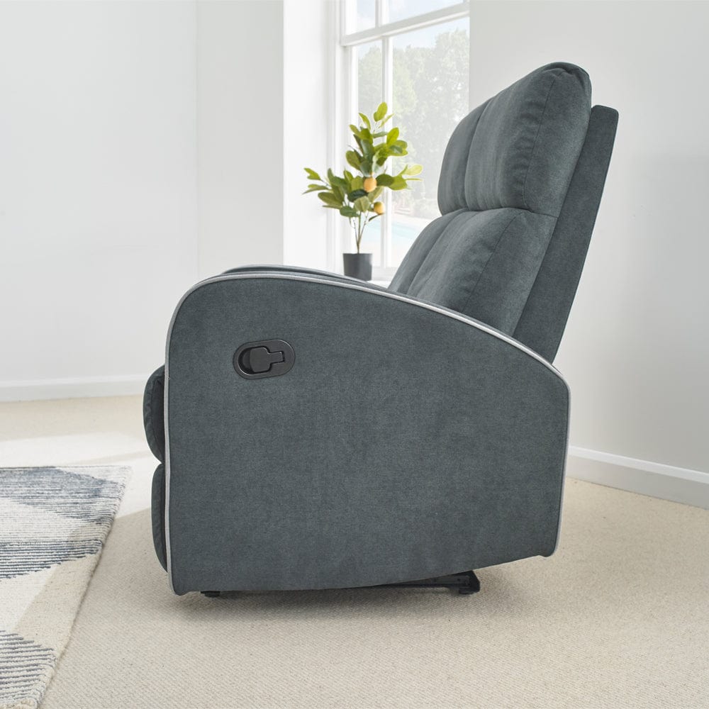 Boston 3+2 Dark Grey Fabric Recliner Sofa Set, Living Room Furniture, Furniture Maxi, Furniture Maxi