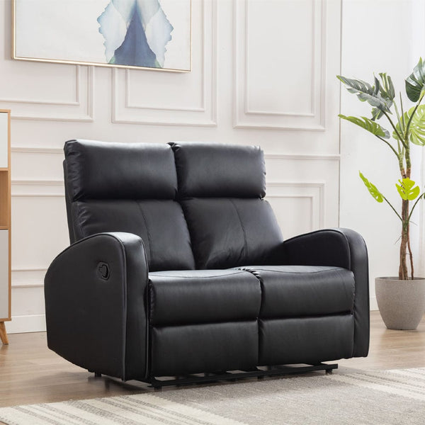 Black 2 outlet seater recliner sofa