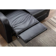 Boston Black Leather 2 Seater Recliner Sofa - Furniture Maxi