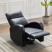 Boston Black Leather Recliner Armchair - Furniture Maxi