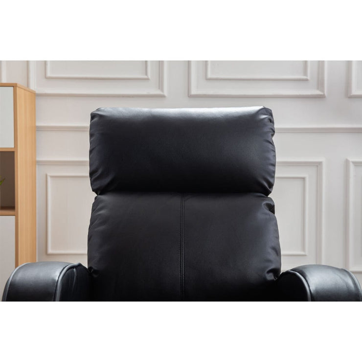 Boston Black Leather Recliner Armchair - Furniture Maxi