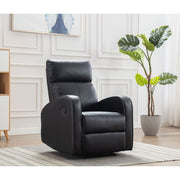 Boston Black Leather Recliner Armchair - Furniture Maxi