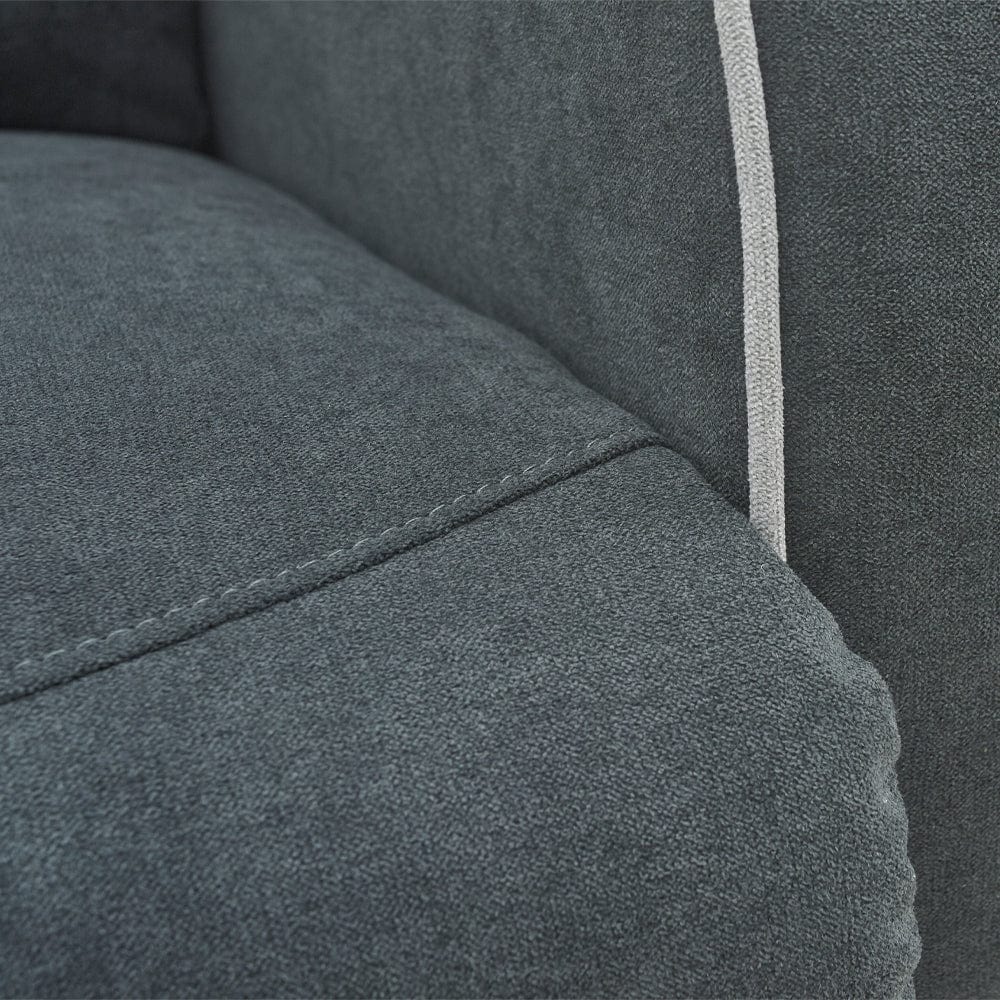 Boston Dark Grey Fabric Recliner 2 Seater Sofa