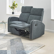 Boston Dark Grey Fabric Recliner 2 Seater Sofa - Furniture Maxi
