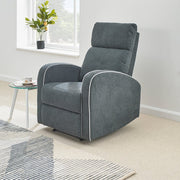 Boston Dark Grey Fabric Recliner Armchair - Furniture Maxi