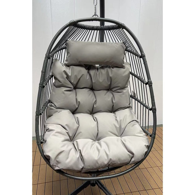 Bradway Hanging Egg Chair with Grey Cushions