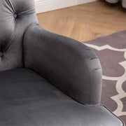 Darwin Dark Grey Velvet Accent Chair