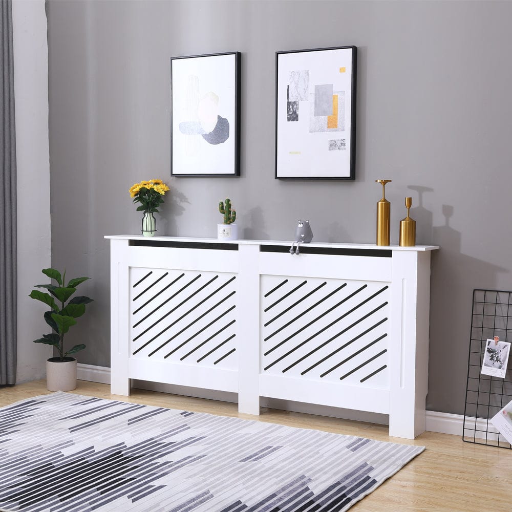 Denton White Modern Grill Radiator Cover