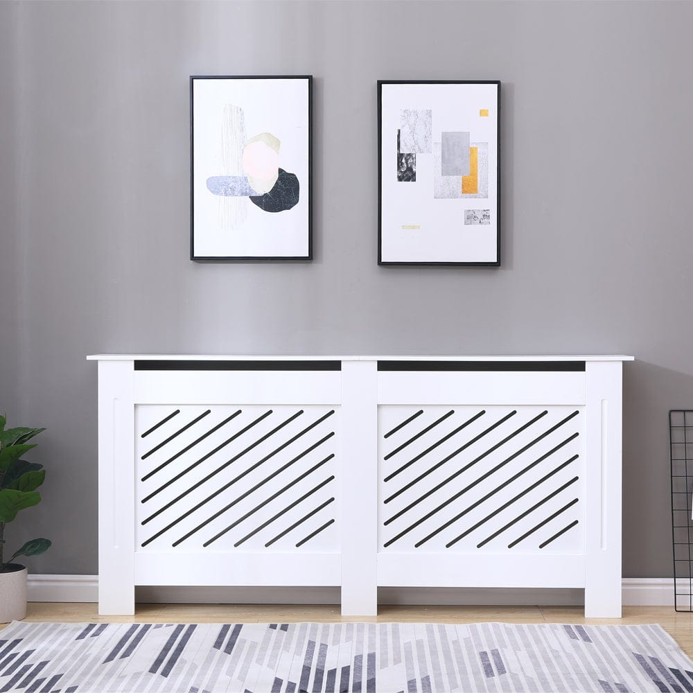 Denton White Modern Grill Radiator Cover