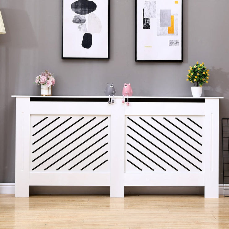 Denton White Modern Grill Radiator Cover