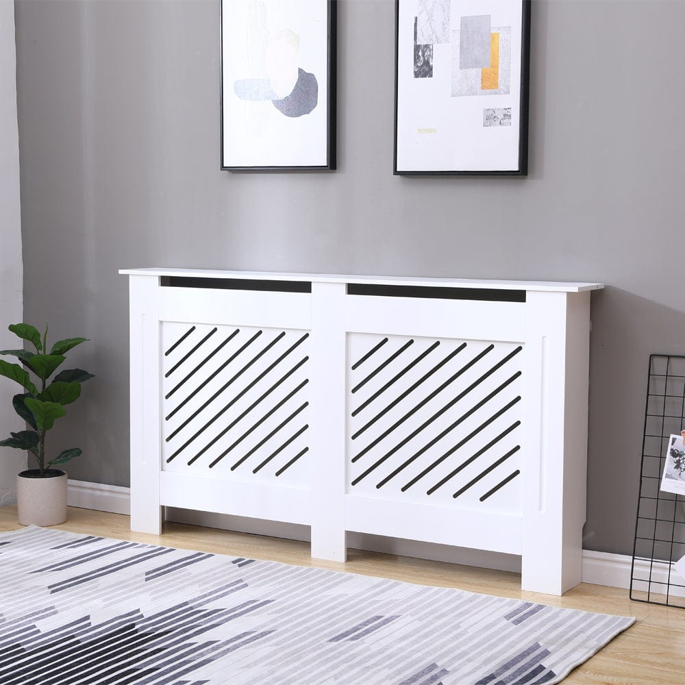 Denton White Modern Grill Radiator Cover