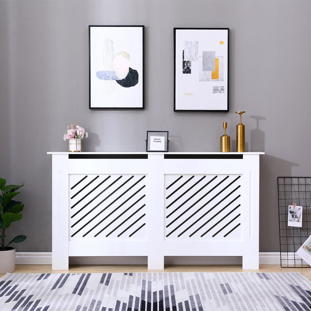 Denton White Modern Grill Radiator Cover