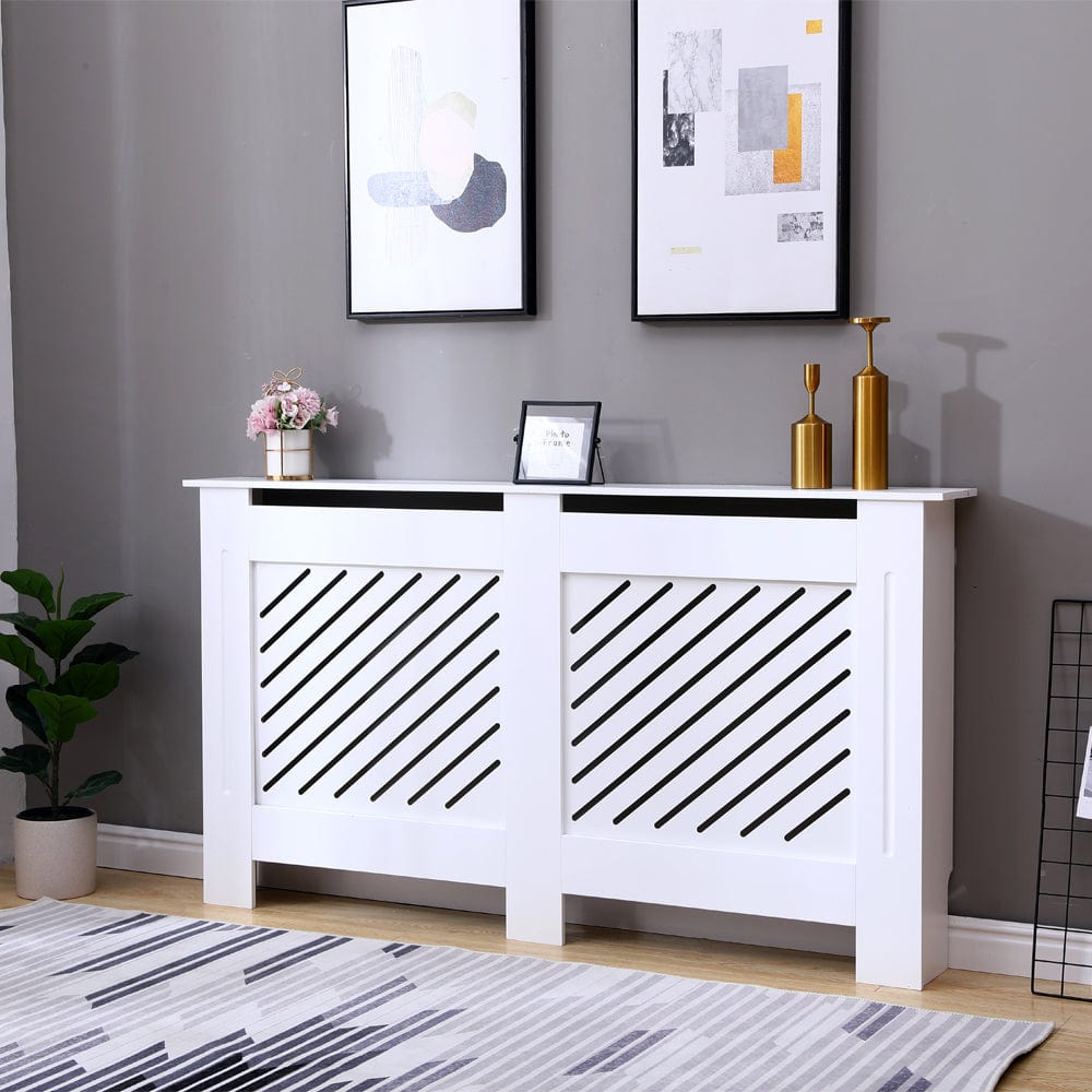 Denton White Modern Grill Radiator Cover