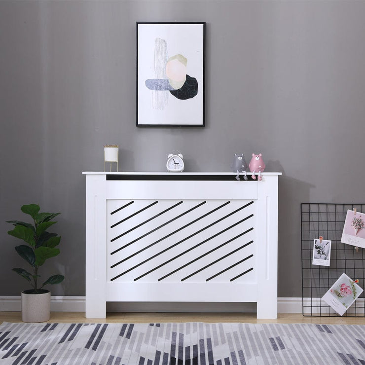 Denton White Modern Grill Radiator Cover