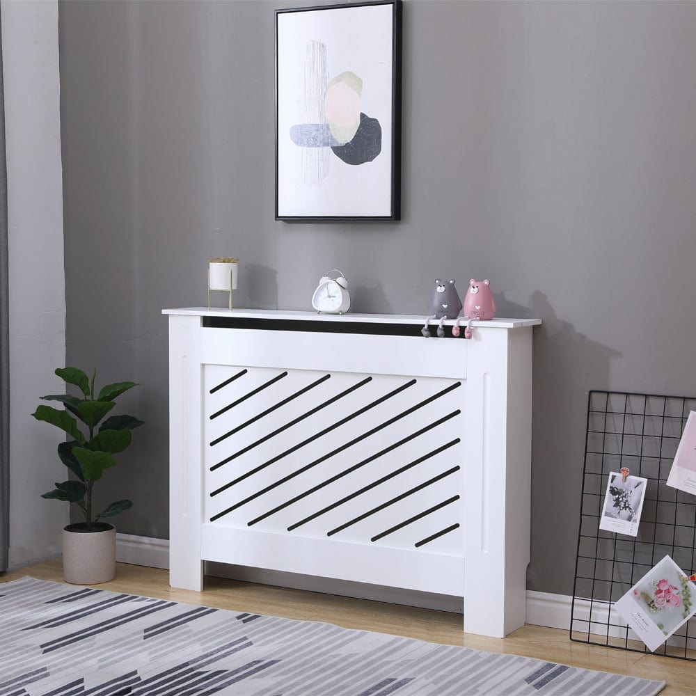 Denton White Modern Grill Radiator Cover