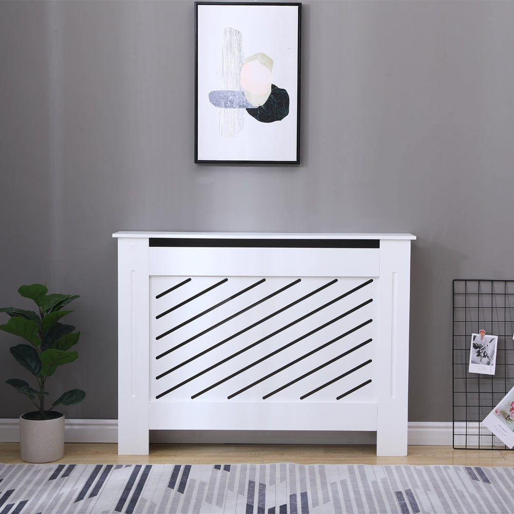 Denton White Modern Grill Radiator Cover