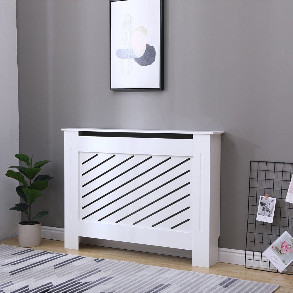 Denton White Modern Grill Radiator Cover