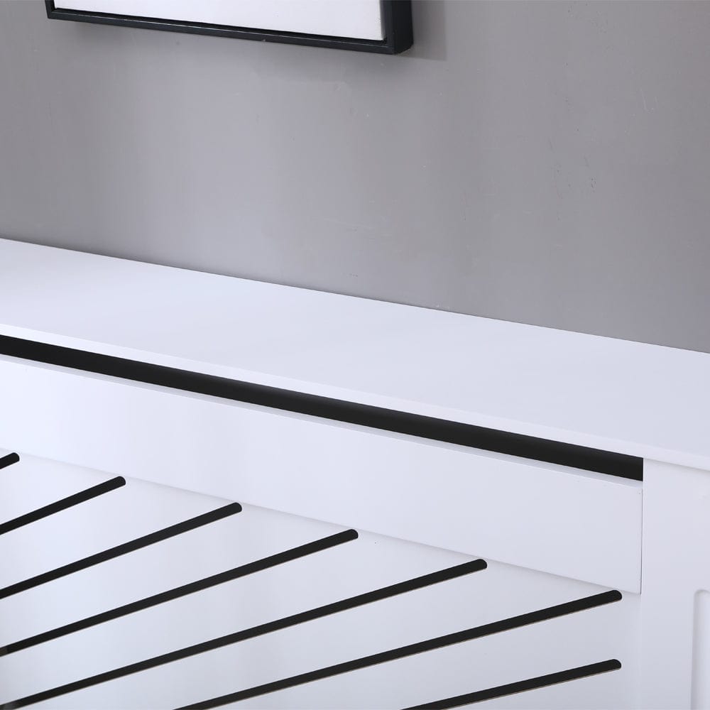 Denton White Modern Grill Radiator Cover