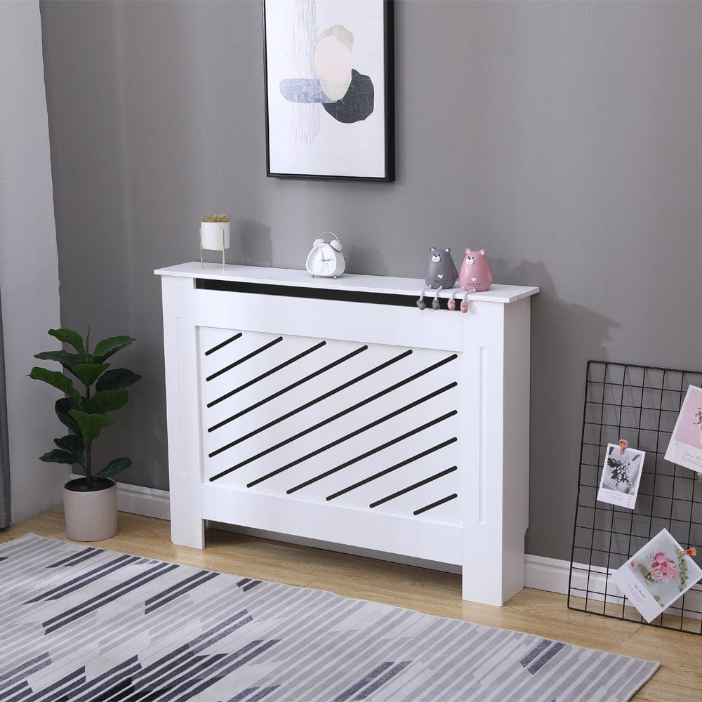 Denton White Modern Grill Radiator Cover