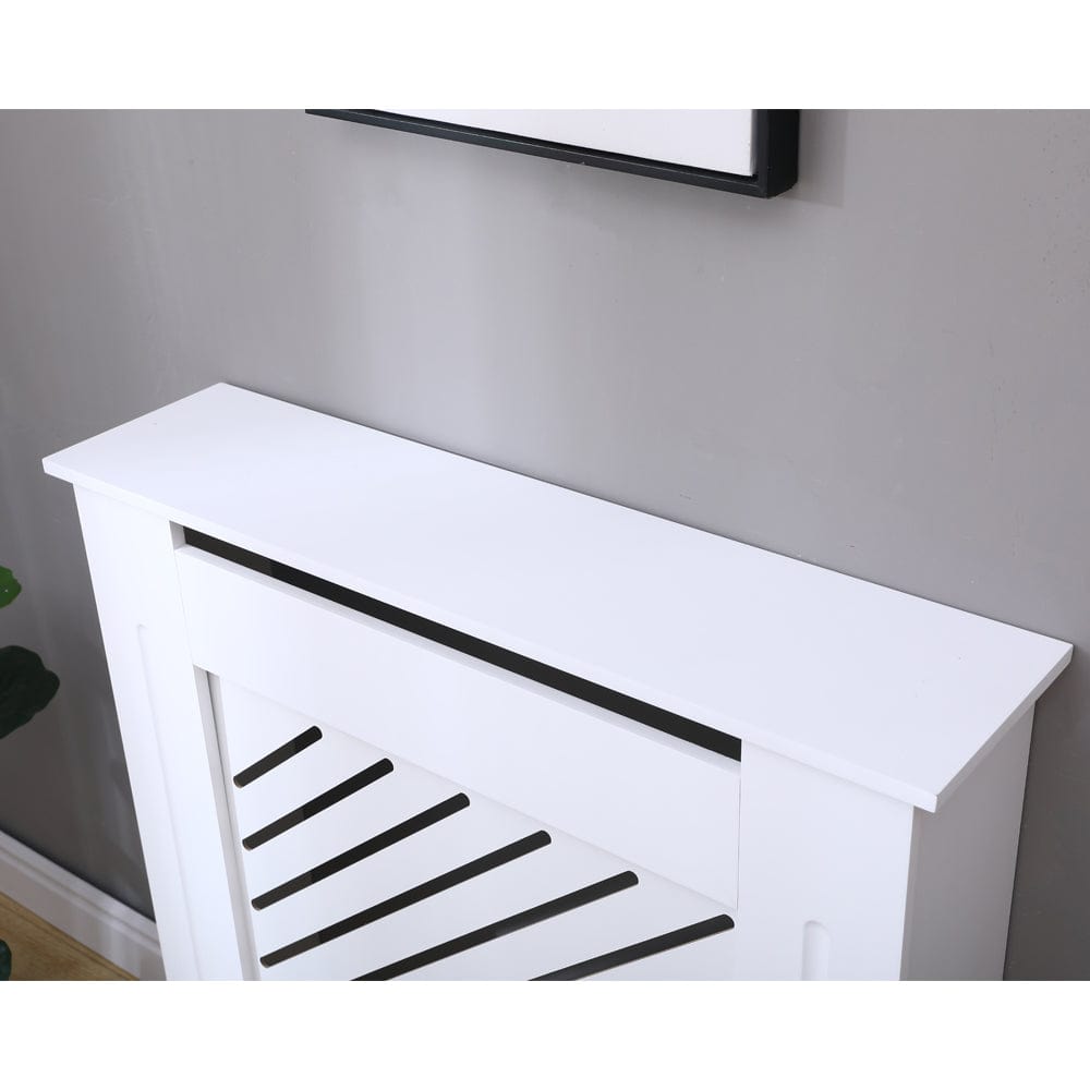 Denton White Modern Grill Radiator Cover