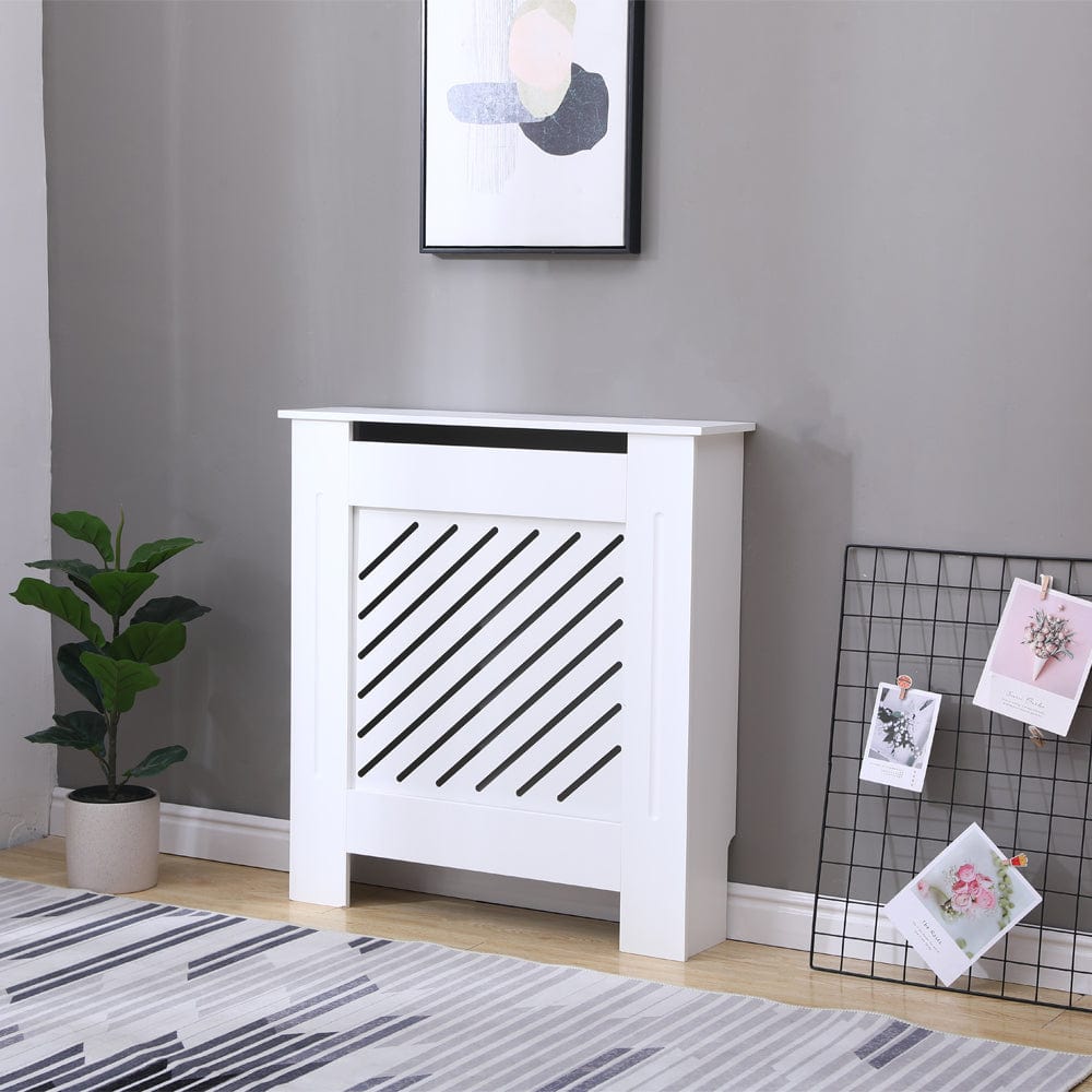Denton White Modern Grill Radiator Cover
