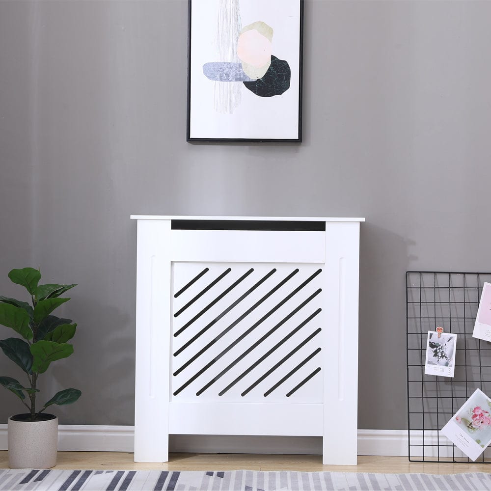 Denton White Modern Grill Radiator Cover