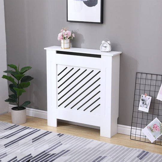 Denton White Modern Grill Radiator Cover