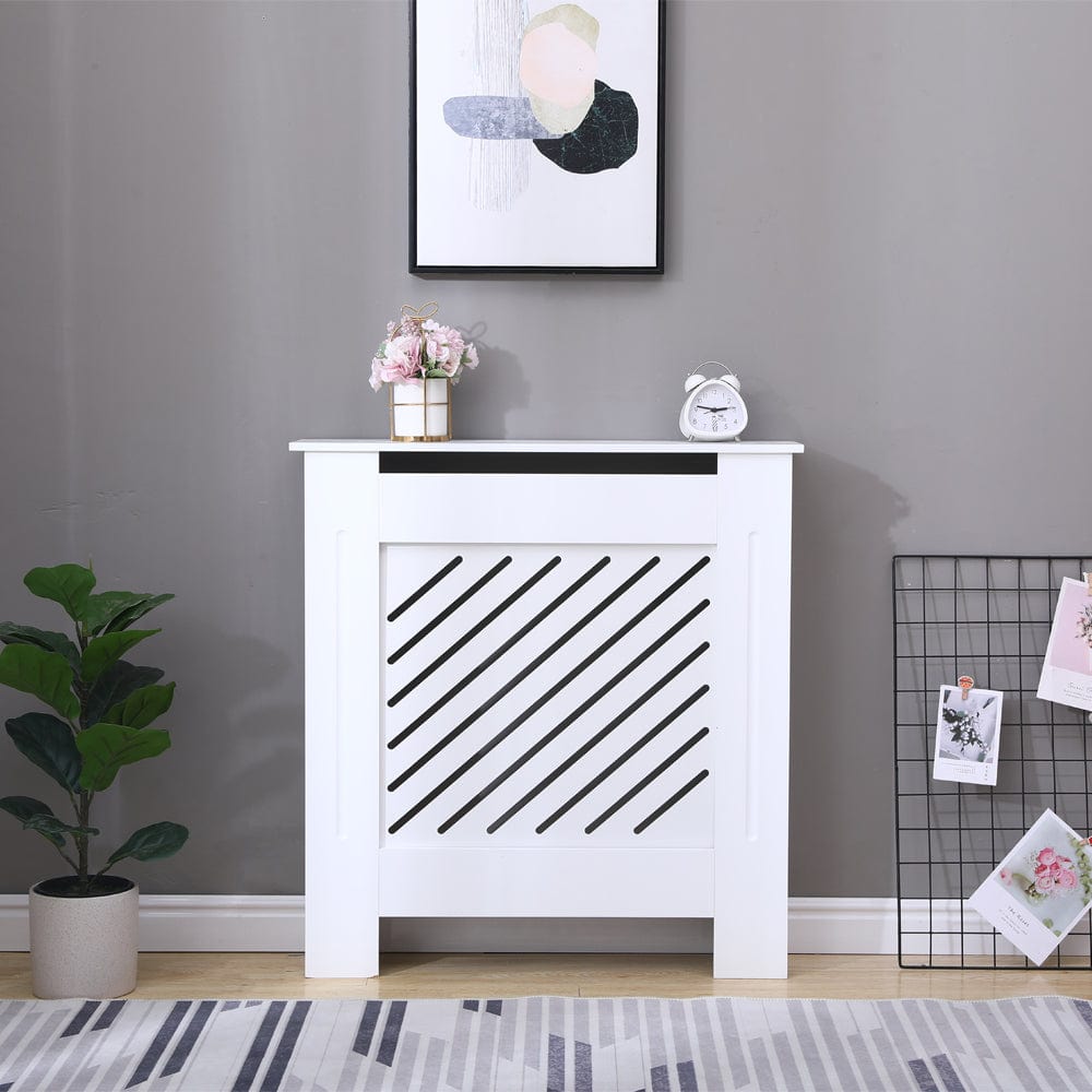 Denton White Modern Grill Radiator Cover