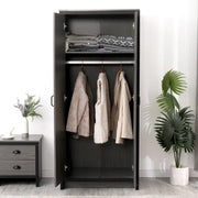 Ely Black Iron Frame 2 Door Wardrobe