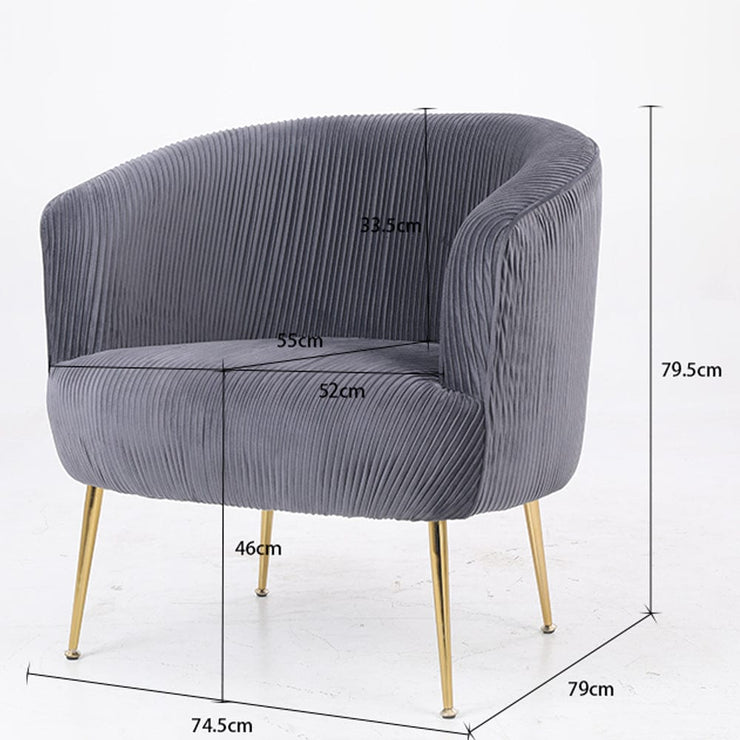 Emily Velvet Accent Armchair