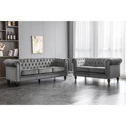 Chesterfield 3+2 Seater Velvet Sofa Set