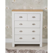 Heritage 3 Piece 6 Draw Chest and Bedside Tables Set In White - Furniture Maxi