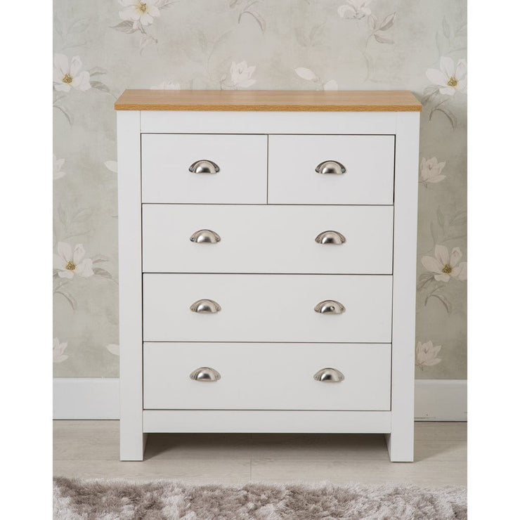 Heritage 3 Piece 6 Draw Chest and Bedside Tables Set In White - Furniture Maxi