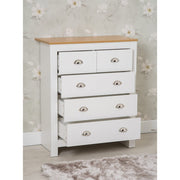 Heritage 3 Piece 6 Draw Chest and Bedside Tables Set In White - Furniture Maxi